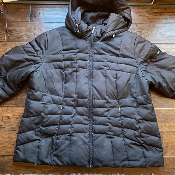 Calvin Klein black down jacket hooded plus size 3X - Picture 2 of 15